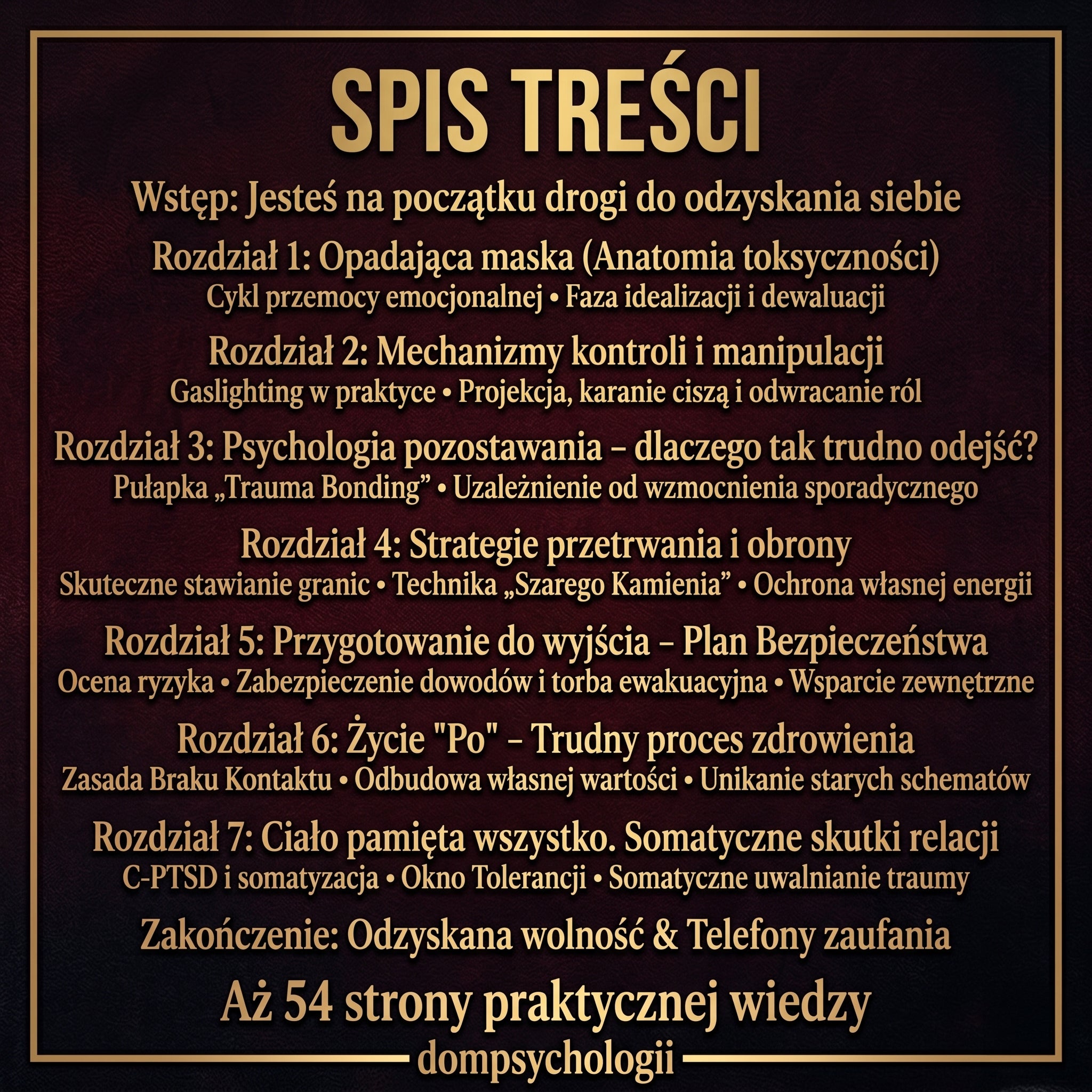 OPADAJĄCA MASKA - ANATOMIA TOKSYCZNOŚCI I MECHANIZMY PSYCHOLOGICZNEJ KONTROLI