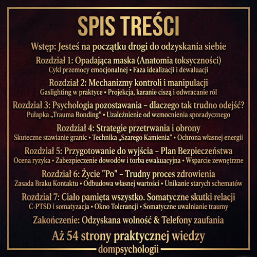 OPADAJĄCA MASKA - ANATOMIA TOKSYCZNOŚCI I MECHANIZMY PSYCHOLOGICZNEJ KONTROLI