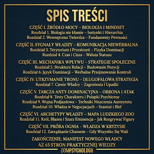 PSYCHOLOGIA WŁADZY I DOMINACJI - UKRYTE MECHANIZMY RELACJI I WYWIERANIA WPŁYWU